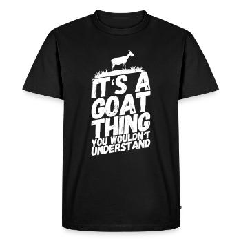 Chèvre bouc bouc comprendre les paroles - T-shirt Premium bio Homme - noir - Devant - Nico (187cm)