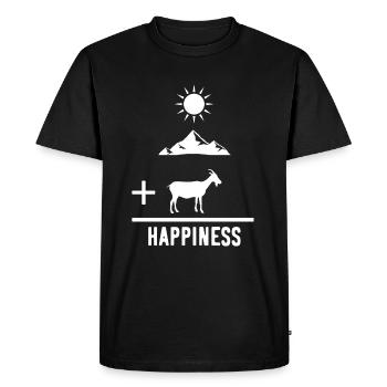 Goat billy goat happiness - Men's Premium Organic T-Shirt - black - Front - Nico (187cm)