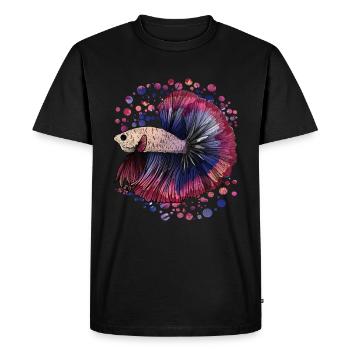 Fish Fish animals - Men's Premium Organic T-Shirt - black - Front - Nico (187cm)