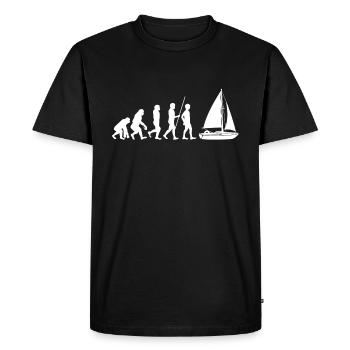Segeln Evolution - Männer Premium Bio T-Shirt - Schwarz - Vorne - Nico (187cm)