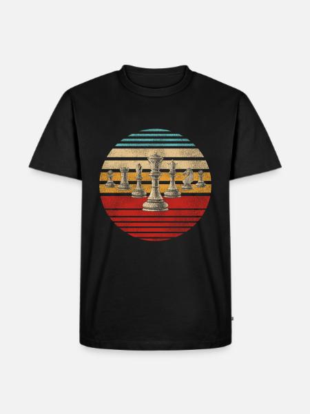 Sport d'échecs rétro - T-shirt Premium bio Homme - noir