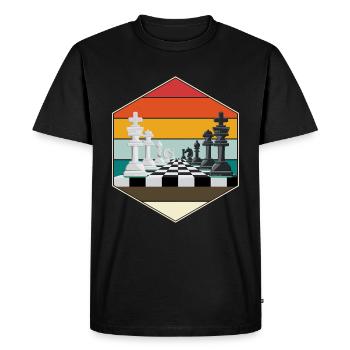 échec et mat - T-shirt Premium bio Homme - noir - Devant - Nico (187cm)