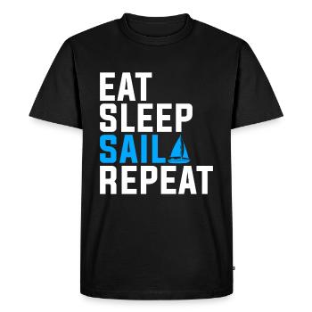 Sailing boat - Men's Premium Organic T-Shirt - black - Front - Nico (187cm)