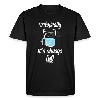 Nerd nerds chemistry glass full - Men's Premium Organic T-Shirt - black - Front - Nico (187cm)