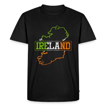 Irlande - T-shirt Premium bio Homme - noir - Devant - Nico (187cm)