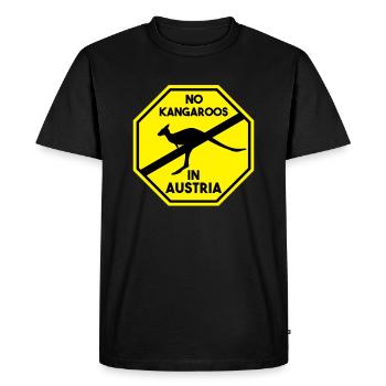 Pas de kangourous en Autriche Autriche Kangourou - T-shirt Premium bio Homme - noir - Devant - Nico (187cm)