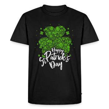 Saint Patricks Day - T-shirt Premium bio Homme - noir - Devant - Nico (187cm)