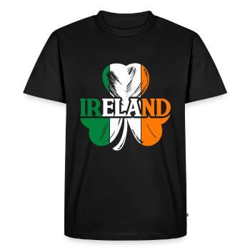 idée cadeau drapeau Irlande - T-shirt Premium bio Homme - noir - Devant - Nico (187cm)