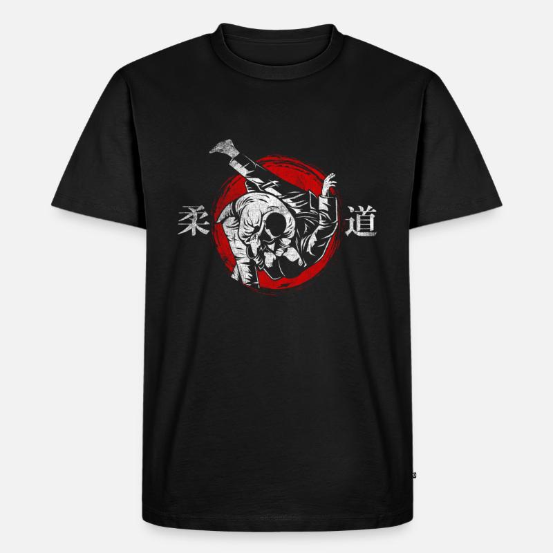 Judo - Männer Premium Bio T-Shirt - Schwarz