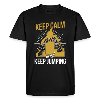 Parkour Sport Freerunning Quiet - T-shirt Premium bio Homme - noir - Devant - Nico (187cm)