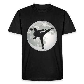 Fille de taekwondo - T-shirt Premium bio Homme - noir - Devant - Nico (187cm)
