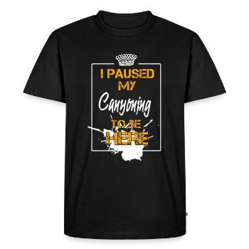 Canyoning - Men's Premium Organic T-Shirt - black - Front - Nico (187cm)