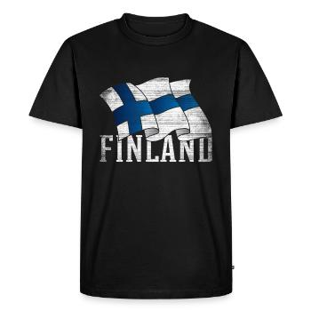 Finlande - T-shirt Premium bio Homme - noir - Devant - Nico (187cm)