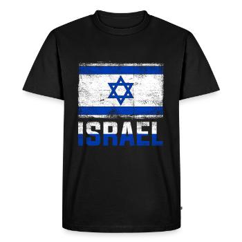 Israel Mossad - T-shirt Premium bio Homme - noir - Devant - Nico (187cm)