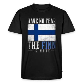 Nationalité finlandaise - T-shirt Premium bio Homme - noir - Devant - Nico (187cm)