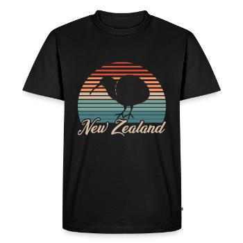 Routard néo-zélandais néo-zélandais - T-shirt Premium bio Homme - noir - Devant - Nico (187cm)