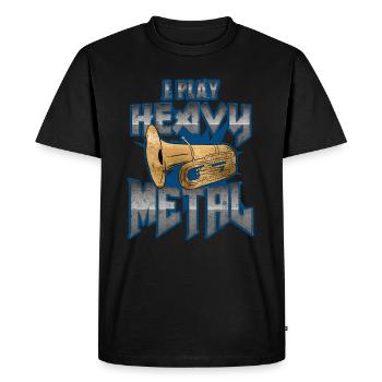 I play heavy metal tuba player - Men's Premium Organic T-Shirt - black - Front - Nico (187cm)