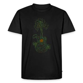 Arbre de guitare - T-shirt Premium bio Homme - noir - Devant - Nico (187cm)