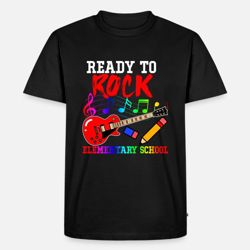 Gitarre - Männer Premium Bio T-Shirt - Schwarz