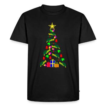 Turtle Christmas Gift - Men's Premium Organic T-Shirt - black - Front - Nico (187cm)