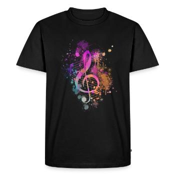 Clef composer - Men's Premium Organic T-Shirt - black - Front - Nico (187cm)