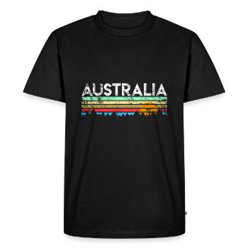 Australie - T-shirt Premium bio Homme - noir - Devant - Nico (187cm)