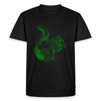 Squirrel Cute animal - Men's Premium Organic T-Shirt - black - Front - Nico (187cm)