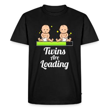 Twins are loading twins pregnancy - Men's Premium Organic T-Shirt - black - Front - Nico (187cm)