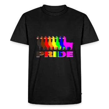 Lama, amérique sud, animal - T-shirt Premium bio Homme - noir - Devant - Nico (187cm)