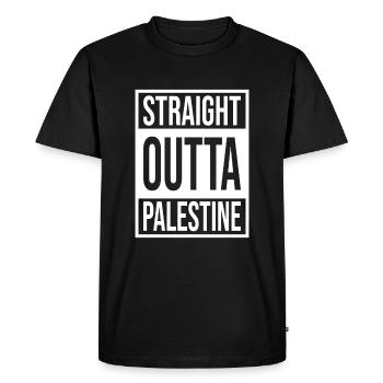 Palestine - T-shirt Premium bio Homme - noir - Devant - Nico (187cm)