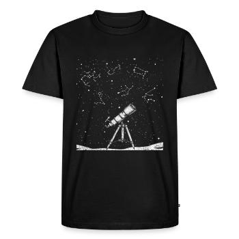 Astronomy telescope - Men's Premium Organic T-Shirt - black - Front - Nico (187cm)