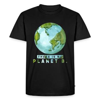 Planète du Jour de la Terre - T-shirt Premium bio Homme - noir - Devant - Nico (187cm)