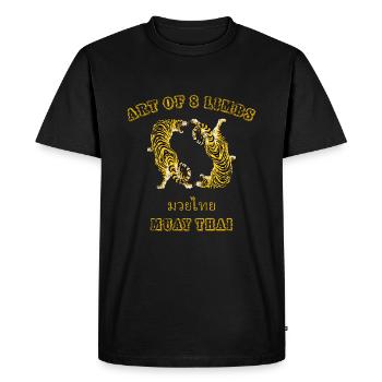 Tigre de Muay Thai - T-shirt Premium bio Homme - noir - Devant - Nico (187cm)