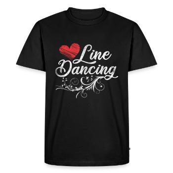 Line dance western - Men's Premium Organic T-Shirt - black - Front - Nico (187cm)