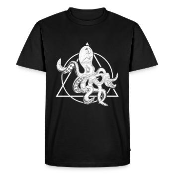 Pieuvre animal - T-shirt Premium bio Homme - noir - Devant - Nico (187cm)