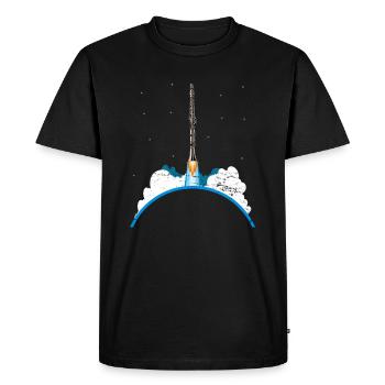 Fusée clarinette - T-shirt Premium bio Homme - noir - Devant - Nico (187cm)