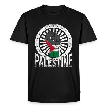 Nation palestinienne - T-shirt Premium bio Homme - noir - Devant - Nico (187cm)