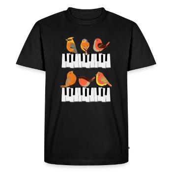 Instrument de piano - T-shirt Premium bio Homme - noir - Devant - Nico (187cm)