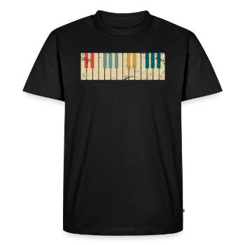 Musique pour piano - T-shirt Premium bio Homme - noir - Devant - Nico (187cm)