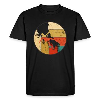 Climb - Men's Premium Organic T-Shirt - black - Front - Nico (187cm)
