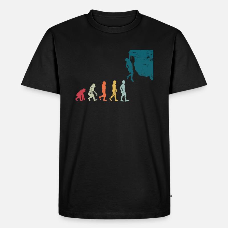 Klettern Evolution Sport - Männer Premium Bio T-Shirt - Schwarz