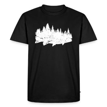 Poissons de pêche - T-shirt Premium bio Homme - noir - Devant - Nico (187cm)