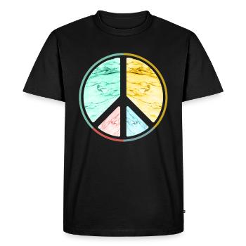 Hippie de la paix - T-shirt Premium bio Homme - noir - Devant - Nico (187cm)
