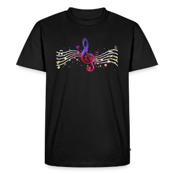 Clef orchestra - Men's Premium Organic T-Shirt - black - Front - Nico (187cm)