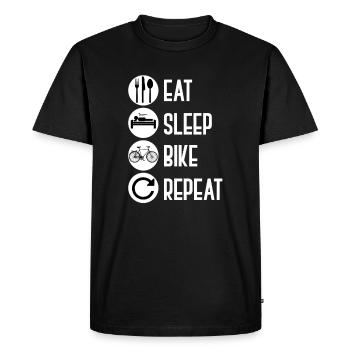 Bicycle sport athlete - Men's Premium Organic T-Shirt - black - Front - Nico (187cm)