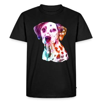 Chien cadeau dalmatien - T-shirt Premium bio Homme - noir - Devant - Nico (187cm)