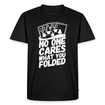 Cartes de poker Poker énonciations pliées - T-shirt Premium bio Homme - noir - Devant - Nico (187cm)