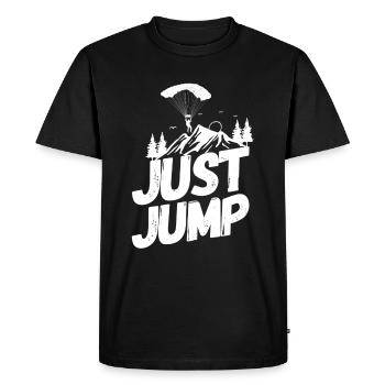 Parachute skydiving spring - Men's Premium Organic T-Shirt - black - Front - Nico (187cm)