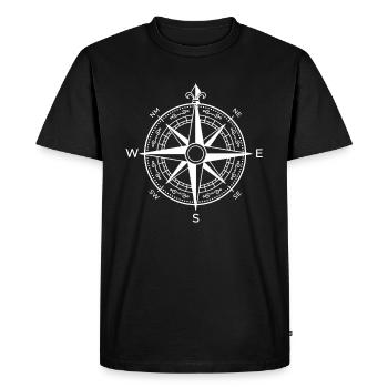 Compas de navigation à voile - T-shirt Premium bio Homme - noir - Devant - Nico (187cm)