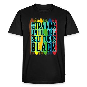 karate - Men's Premium Organic T-Shirt - black - Front - Nico (187cm)